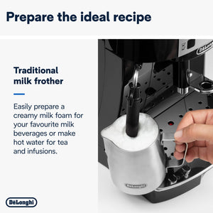 De'Longhi Magnifica S, Automatic Bean to Cup Coffee Machine, Espresso and Cappuccino Maker, ECAM22.110.B, Black