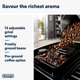 De'Longhi Magnifica ECAM222.20.B, Automatic Coffee Machine with Milk Nozzle, Bean to Cup Espresso Machine with 4 One-Touch Recipes, Soft-Touch Control Panel, 1450W, Black