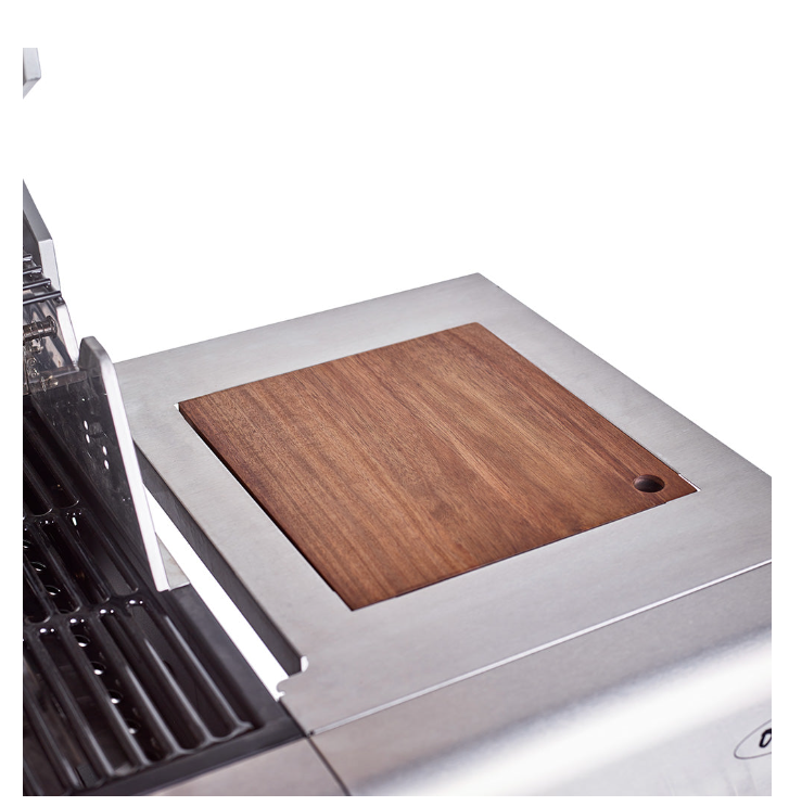 Jupiter 4 Burner Hybrid with Chopping Board – Stainless Steel