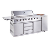 Outback Signature II 6 Burner Hybrid – Stainless Steel + Gas Bottle Cabinet